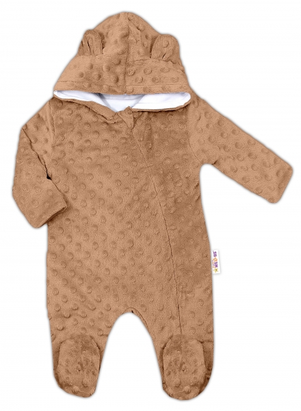 124232-214226-baby-nellys-kombinezka-overal-minky-s-kapucnou-a-uskami-karamel-hneda-vel-80