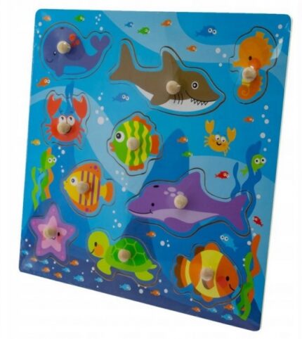 Tulimi Drevené zábavné puzzle vkladacie - Oceán I.