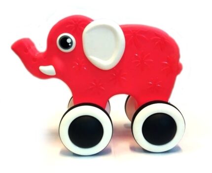 Tulimi Edukačná hračka, ťahacie Sloník - červený