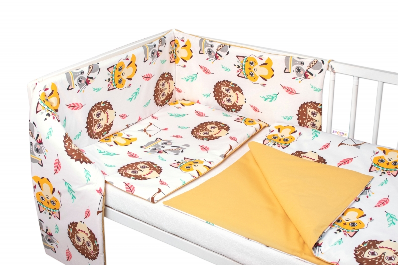 134673-239237-baby-nellys-3-dielna-sada-mantinel-s-oblieckami-jezko-a-liska-biela-s-potlacou-horcicova