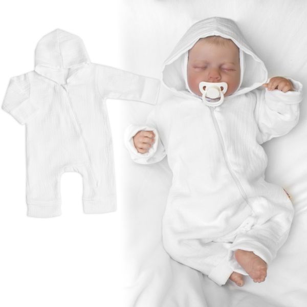 147087-274289-muselinovy-overal-s-kapucnou-dvojvrstvovy-hand-made-biely