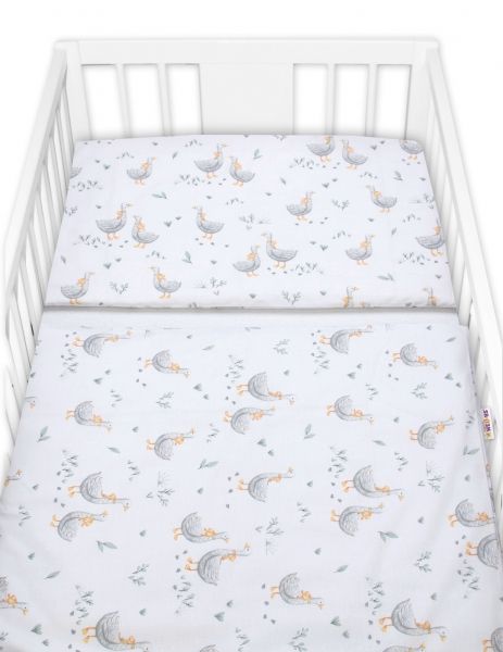 148716-285445-obliecky-do-postielky-bavlna-2d-sada-husi-biele-135x100-cm