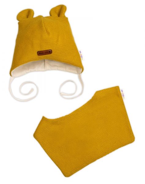 149624-289764-pletena-cepice-s-bavlnenou-podsivkou-a-satkem-2v1-teddy-hand-made-horcicova